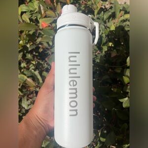 Lululemon 24oz  White Color Water Cup/Tumbler with Hello Kitty Engraving